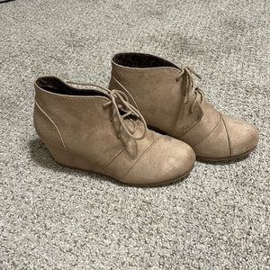 Tan booties